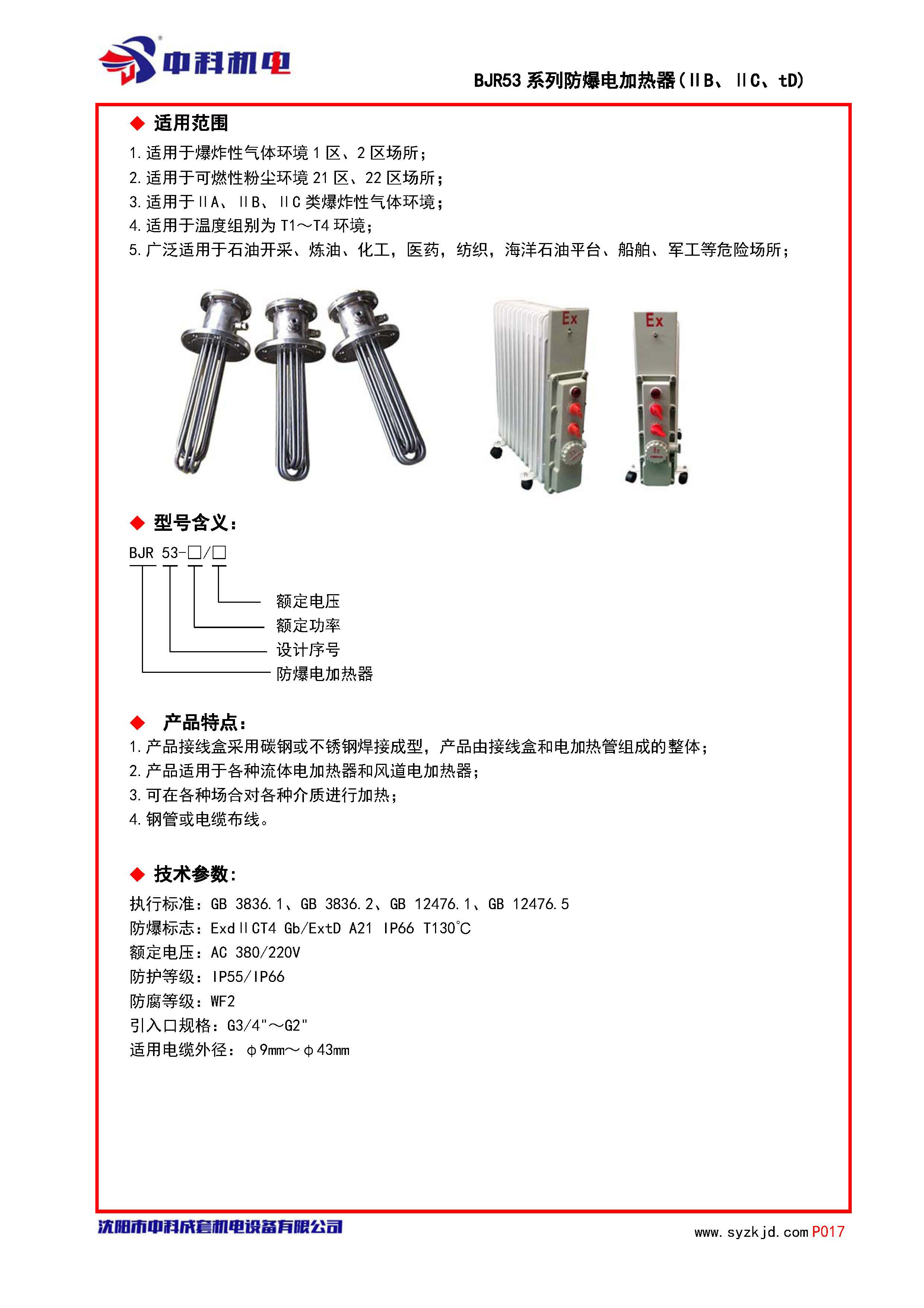 防爆接热器BJR53系列